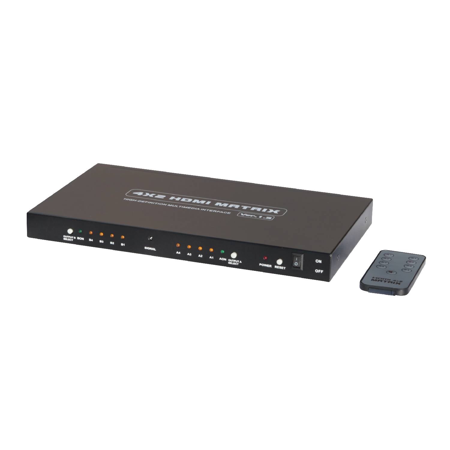 HDMI Matrix 4 Eingänge auf 2 Ausgänge mit Fernbedienung